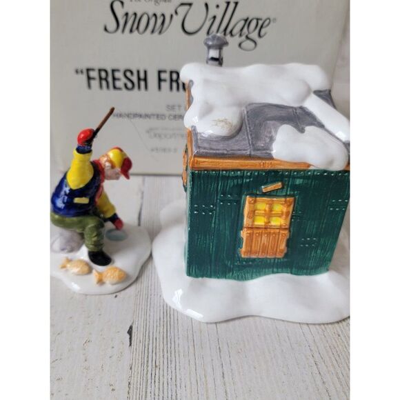 Dept 56 51632 Fresh Frozen Fish snow village accessory Xmas set - Picture 11 of 11